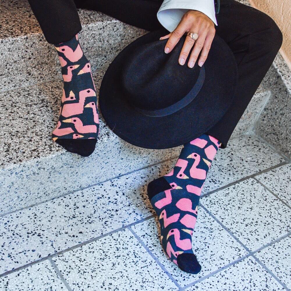 Lustige Socken Prune Francis et SON AMI Rosa Enten